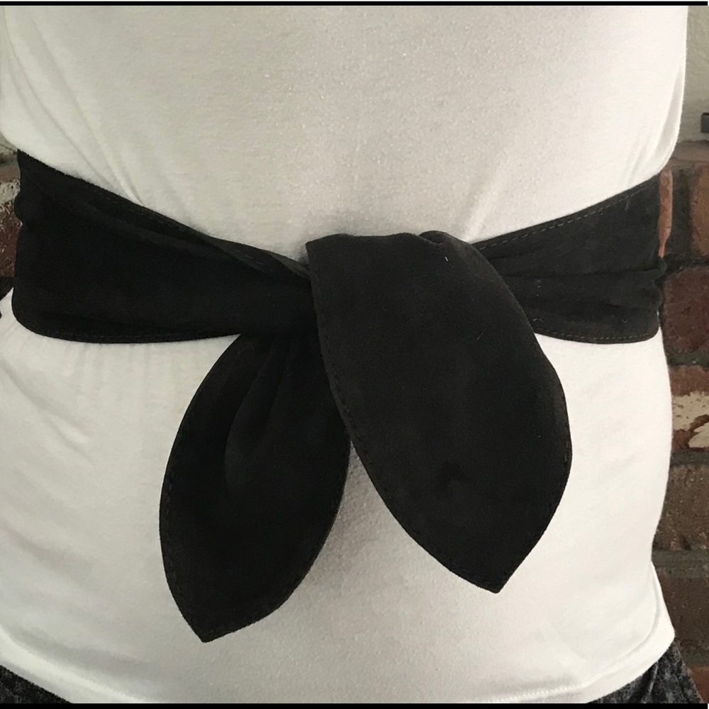 Vintage Calvin Klein suede wrap belt